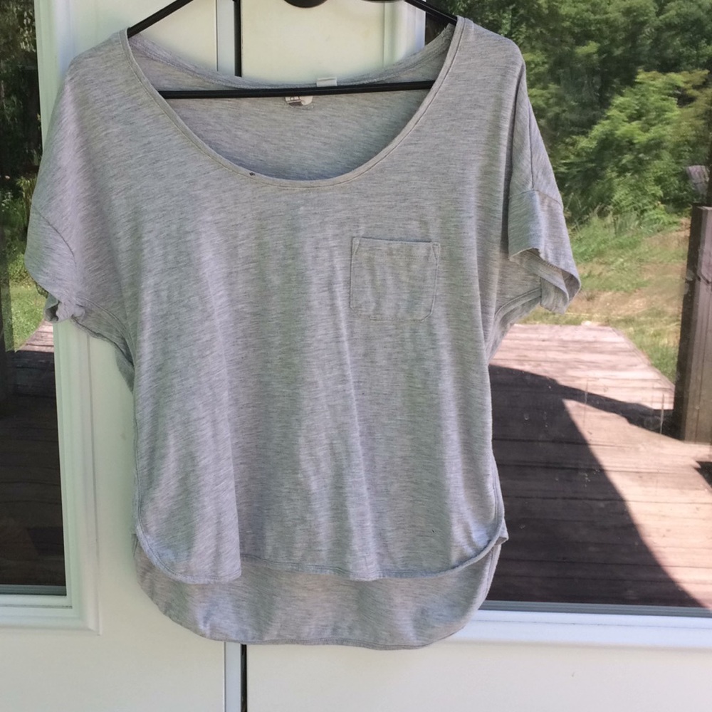 Gray/Blue Roxy Uneven T-shirt